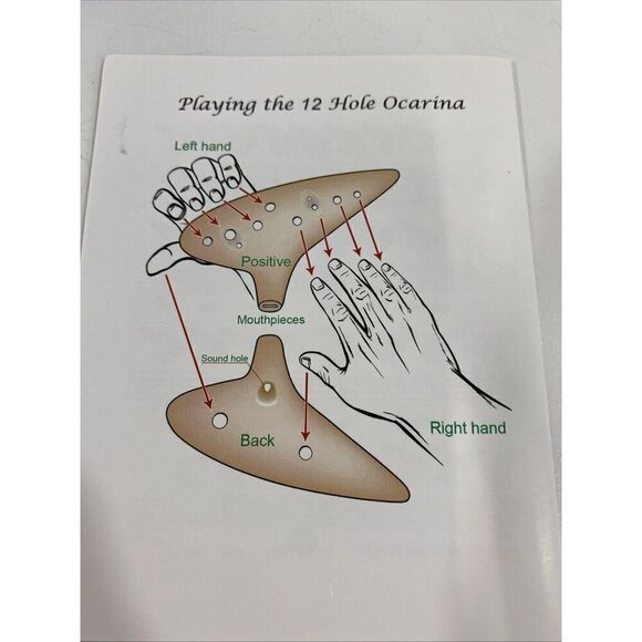 6 Hole Ocarina Legend of Zelda Replica Blue Ceramic Flute Instrument New - Picture 5 of 7